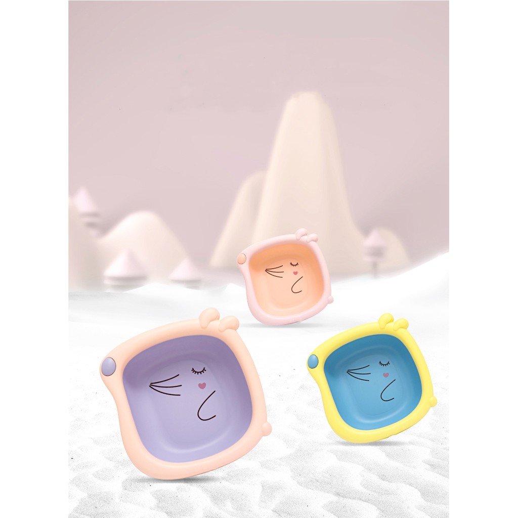 Chậu Tắm, Rửa Mặt Cho Bé Hình Thú Hoạt Hình, Shop Bố Sam, Chậu Hoạt Hình Tắm Gội Rửa Mặt Cho Bé, An Toàn Chất Lượng Tốt