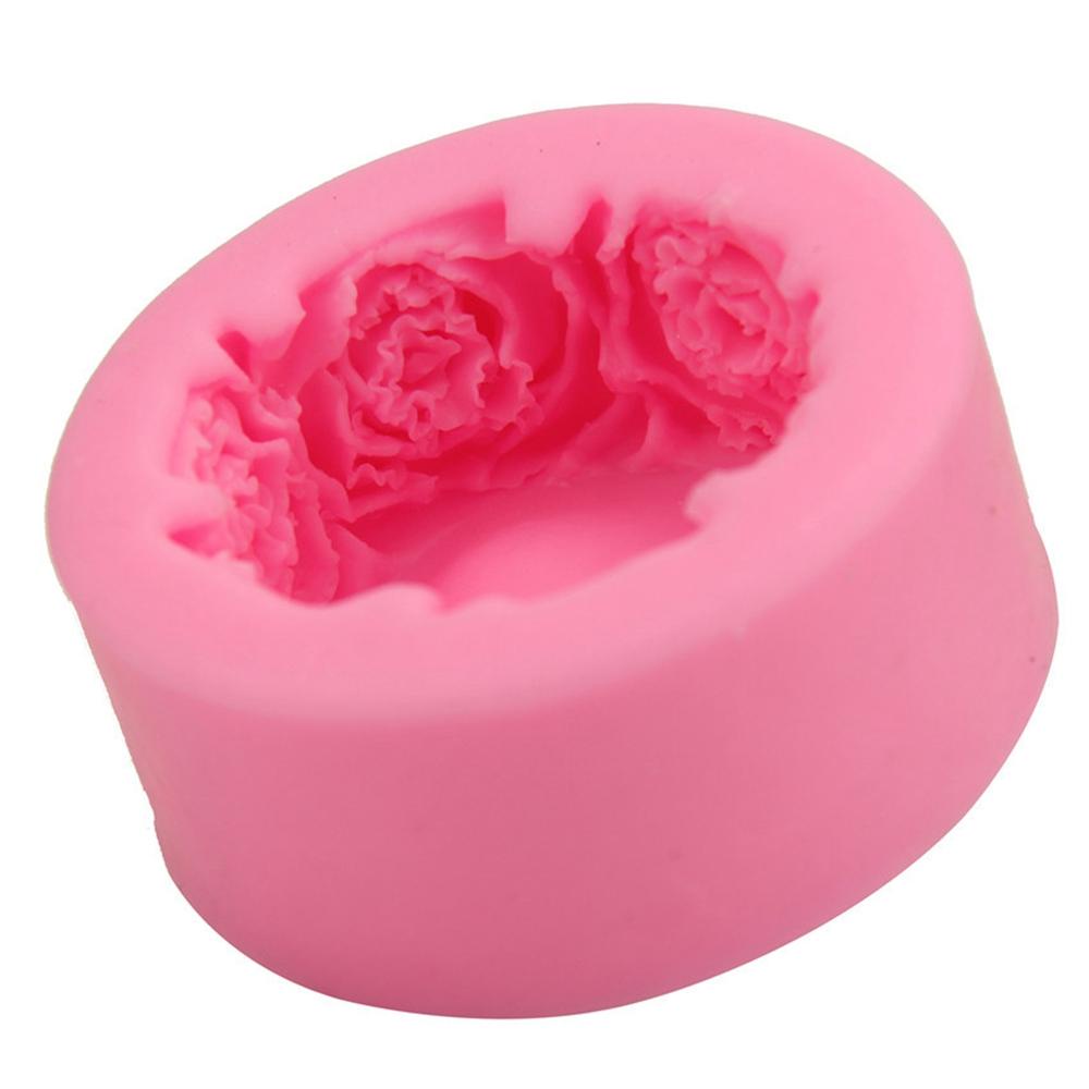 Khuôn Silicone Tạo Hình Hoa Hồng Trang Trí Bánh DIY