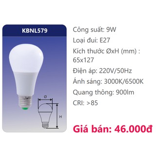 Bóng đèn Led bulb 9W Duhal KBNL579