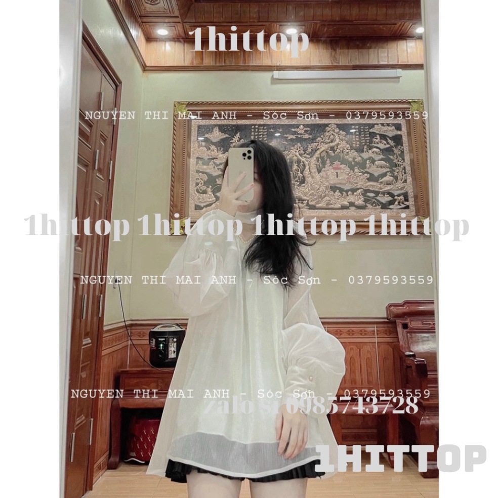 áo babydoll tay bồng tiểu thư dấu quần kaca 1hittop