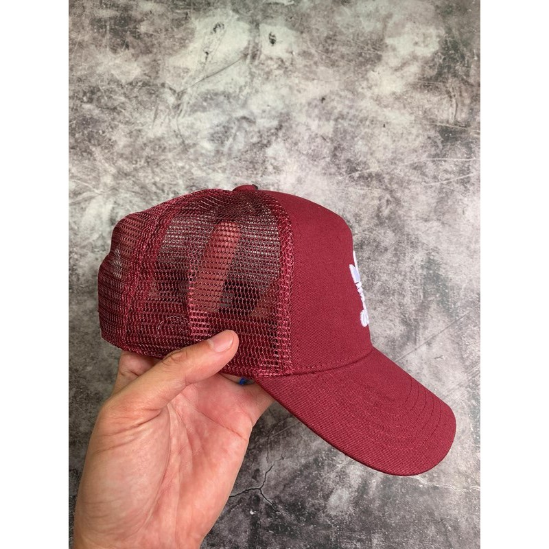 (HÀNG XUẤT) Mũ / nón das đen cổ điển, logo 3 lá Trefoil Trucker Cap - Red