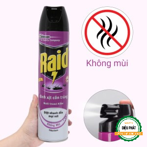 ⚡️ Bình Xịt Côn Trùng, Bình Xịt Muỗi Raid Không Mùi 600ml