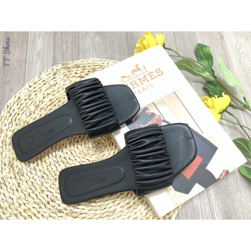 Dép bản nhúm thời trang TT Shoes mũi vuông sphoang04