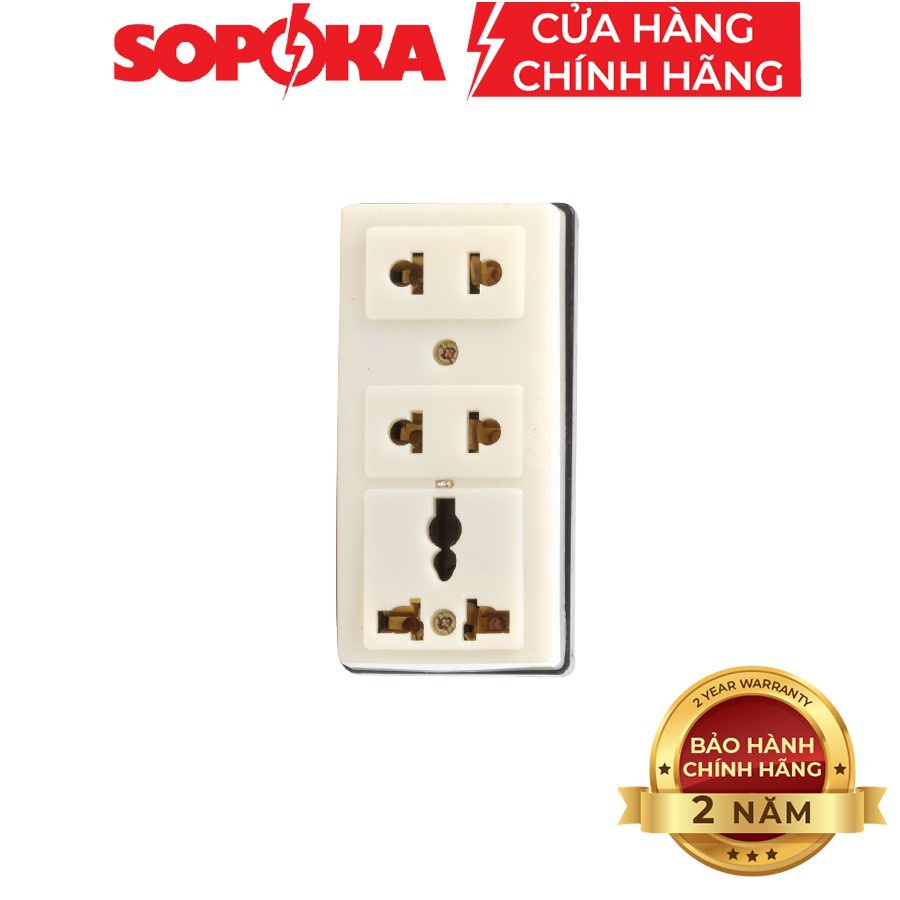 Ổ cắm điện SOPOKA T30-T32 2 cửa,3 cửa an toàn