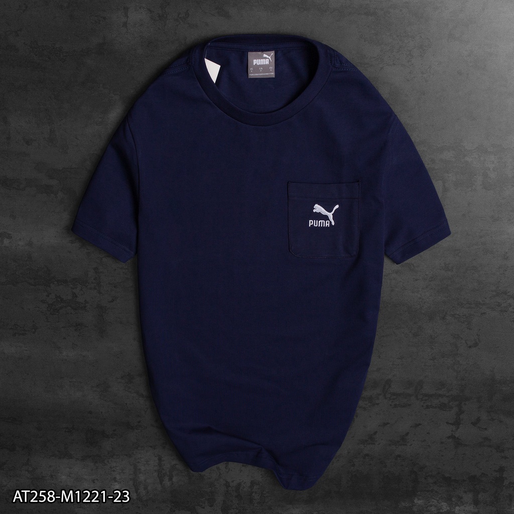 Áo thun P.U.M.A có túi 100% Cotton AT258 - áo thun nam
