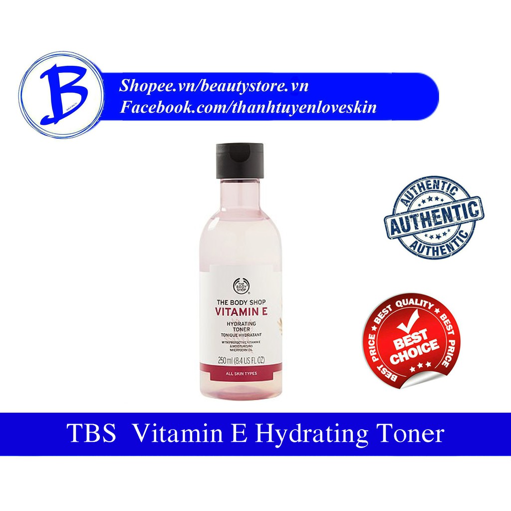 [AUTH] Nước hoa hồng dưỡng ẩm The Body Shop TBS Vitamin E Hydrating Toner 250ml