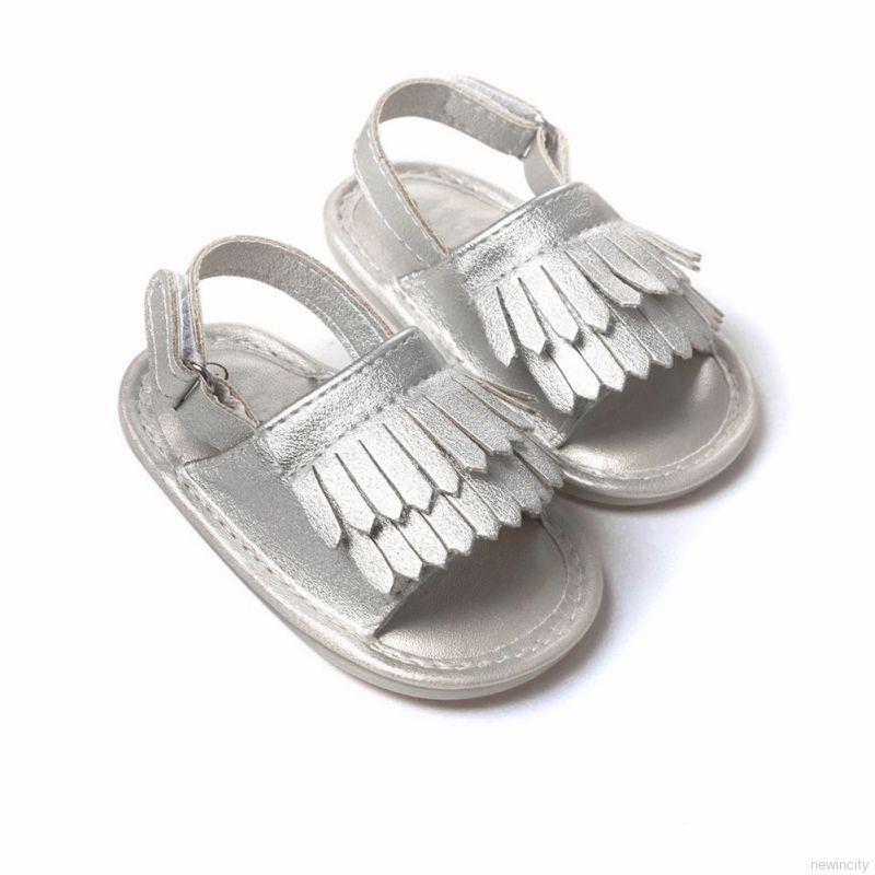 Sandal da PU phối tua rua cho bé