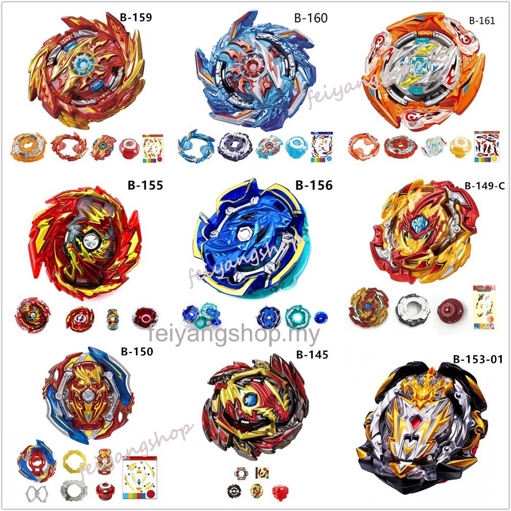 Bộ Con Quay Beyblade Burst 160 King Helios.Zn B-159 Super Hyperion Xceed B-156 Naked Spriggan GT B-1