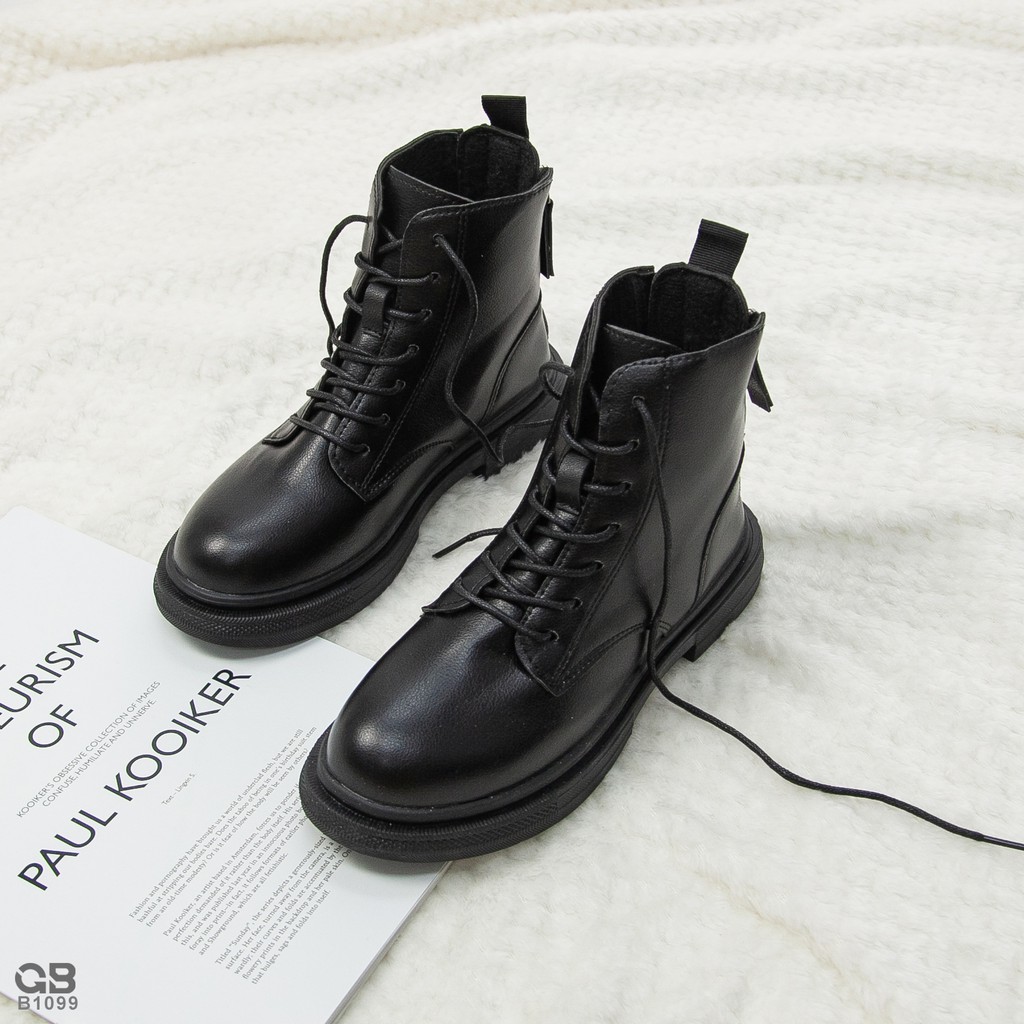 Giày Boots Nữ giayBOM Cổ Cao Khóa kéo Phí Sau Đế Cao 3 cm B1099 | BigBuy360 - bigbuy360.vn