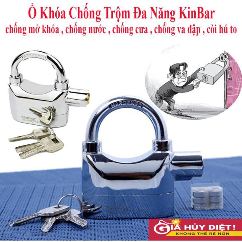 Khóa Chống Trộm, Ổ Khóa Báo Động, Loại Tốt, Ổ Khóa Báo Động Chống Trộm Kinbar Ct02, Có Còi Báo Động, Chống Cắt