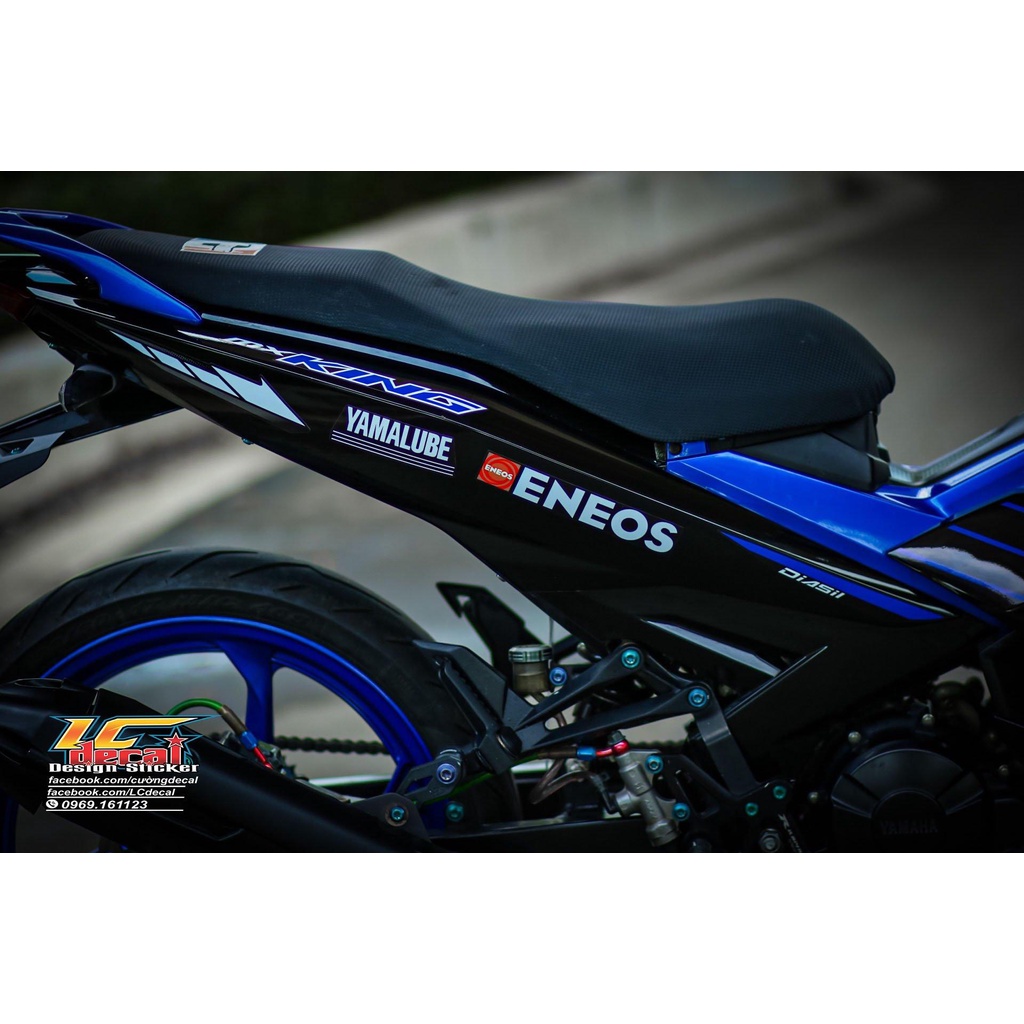 TEM RỜI cho Exciter 150 mẫu Monster xanh Gp - màu sắc nét - không bay màu