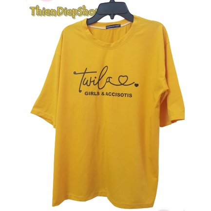 Áo thun nữ form rộng, tay lỡ, vải cotton in chữ font đẹp đủ màu mềm, mịn, mát free size - Freeship
