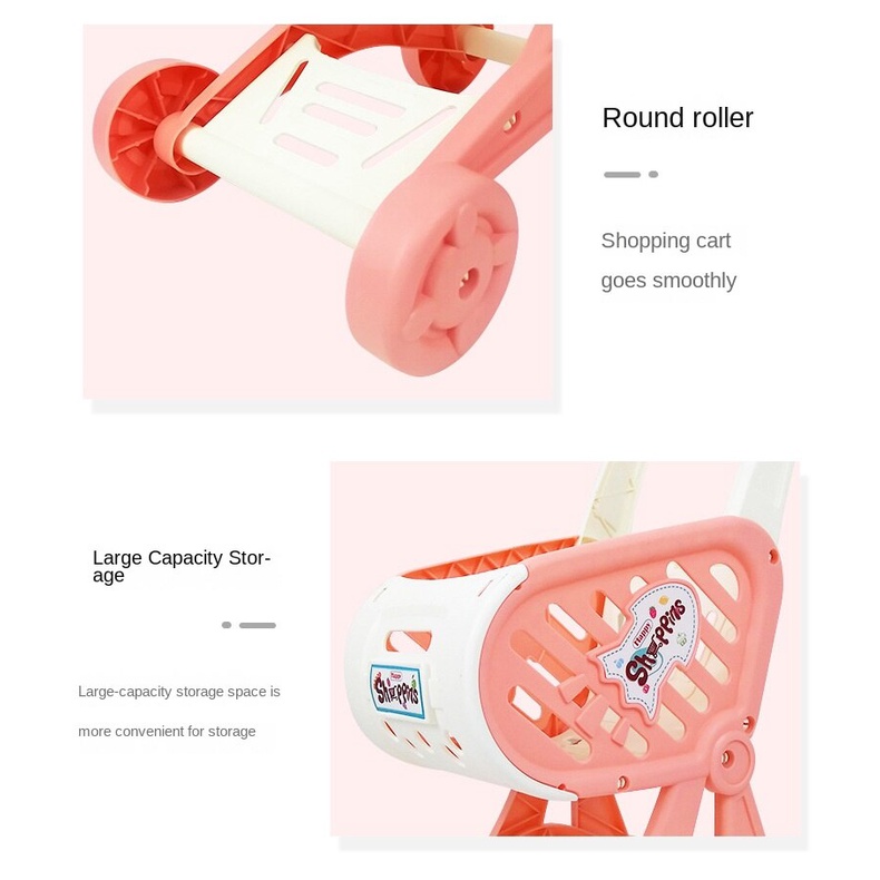 Đồ Chơi Xe Đẩy Mua Sắm Mini 40cm x 17cm x 25cm Vui Nhộn Cho Bé