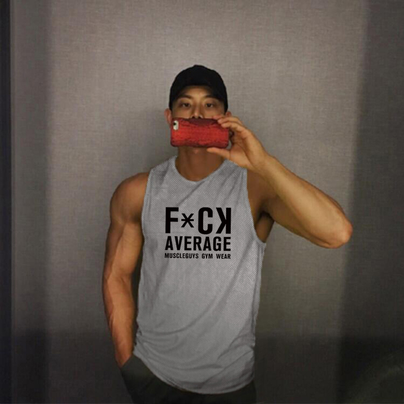 Áo lưới không tay khoe cơ bắp phong cách mùa hè thể thao thích hợp cho phòng tập thể dục dành cho nam