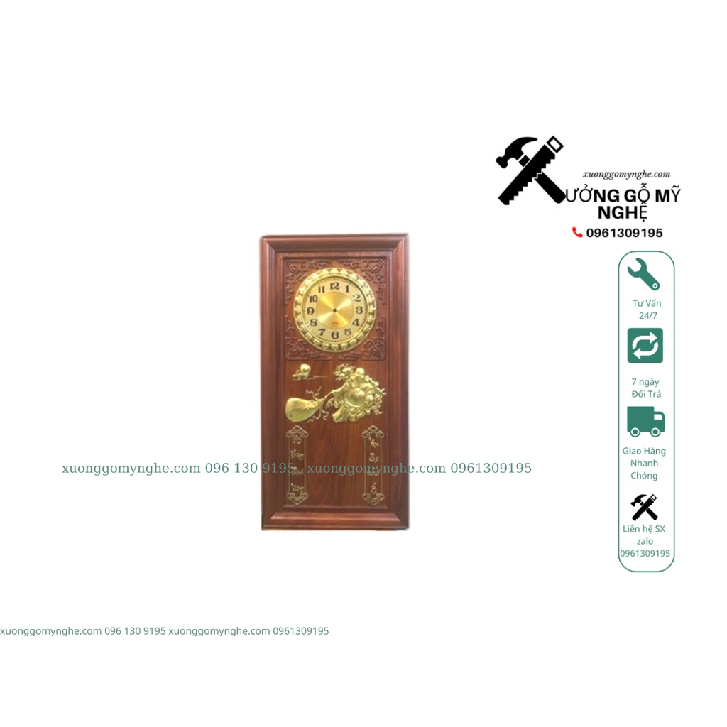 Đốc Lịch Đồng Hồ Gỗ Hương Nam Phi Cao Cấp Dùng 2 Trong 1