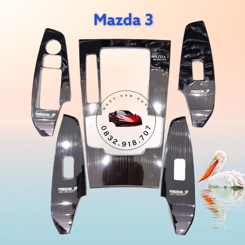 Ốp nội thất Mazda 3 đời 2020 - 2023 - mẫu titan vân sước