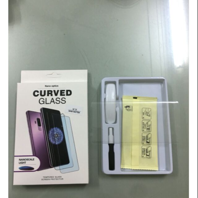 Dán UV samsung Note 9 tặng miếng lau kèm phụ kiện dán