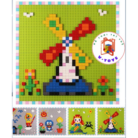 Tấm Đế Lego Treo Tường HÀng Việt Nam Chất Lượng Cao Đa Dạng Màu Sắc