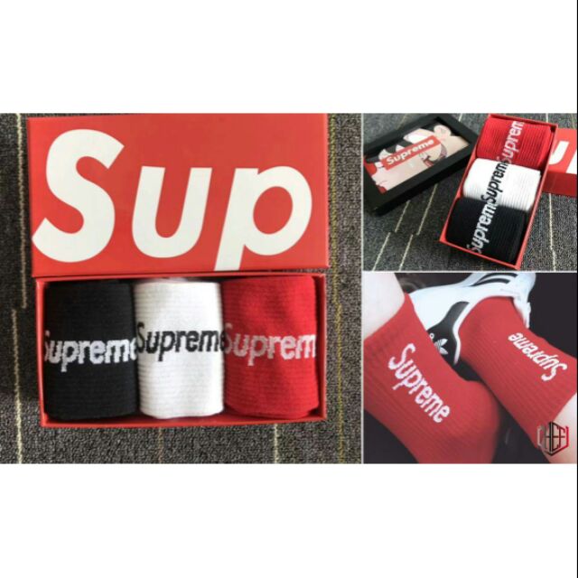 Hộp tất cao cổ Supreme