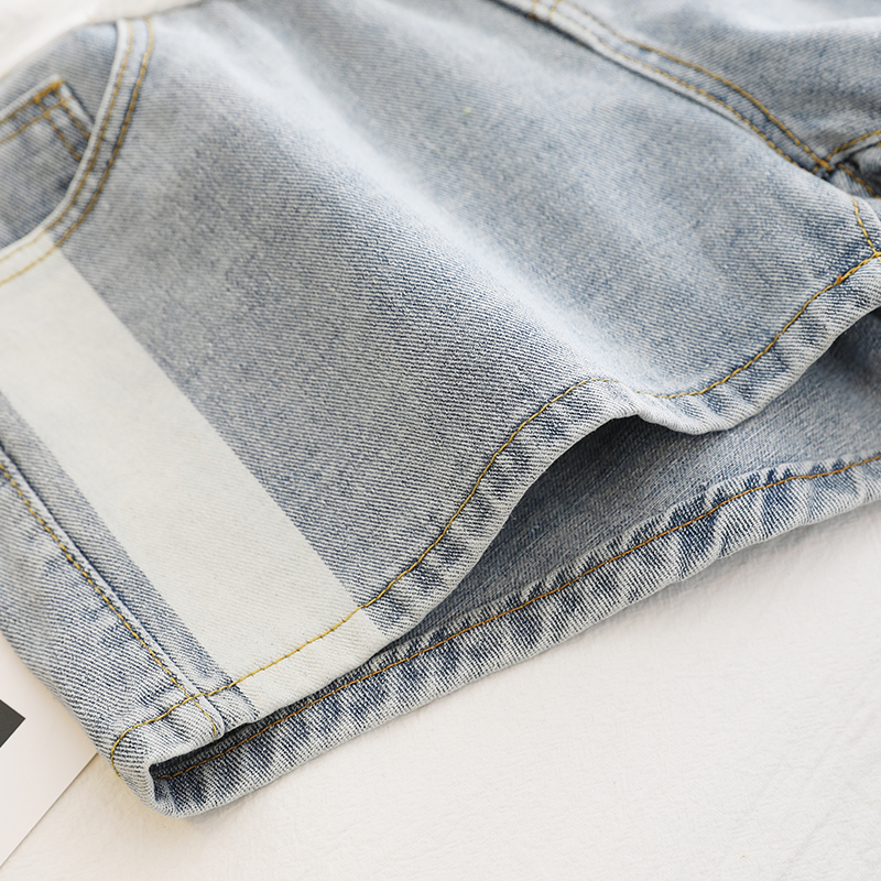 Quần Short Jeans Lưng Thấp Thời Trang Cho Bà Bầu