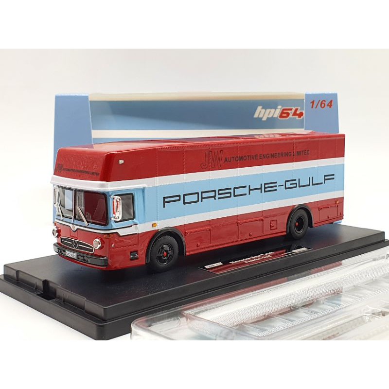 Xe Mô Hình Mercedes-Benz Truck Porsche-Gulf 1:64 HPI64 ( Đỏ Xanh )