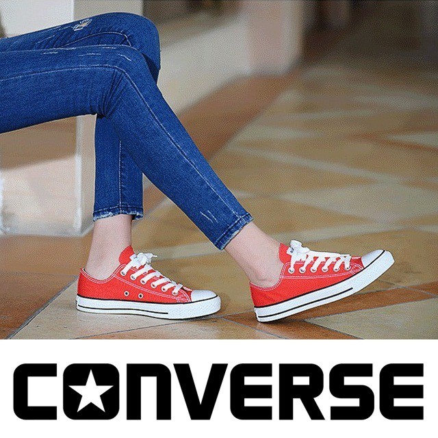 Giày CV All Star Nữ Đỏ Tươi Cổ Thấp