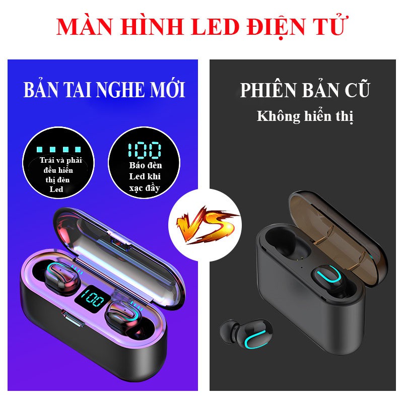 Tai nghe bluetooth kết nối không dây HBQ - Q32-1 Phiên bản mới, Có thể làm giá đỡ điện thoại, Kiêm sạc dự phòng