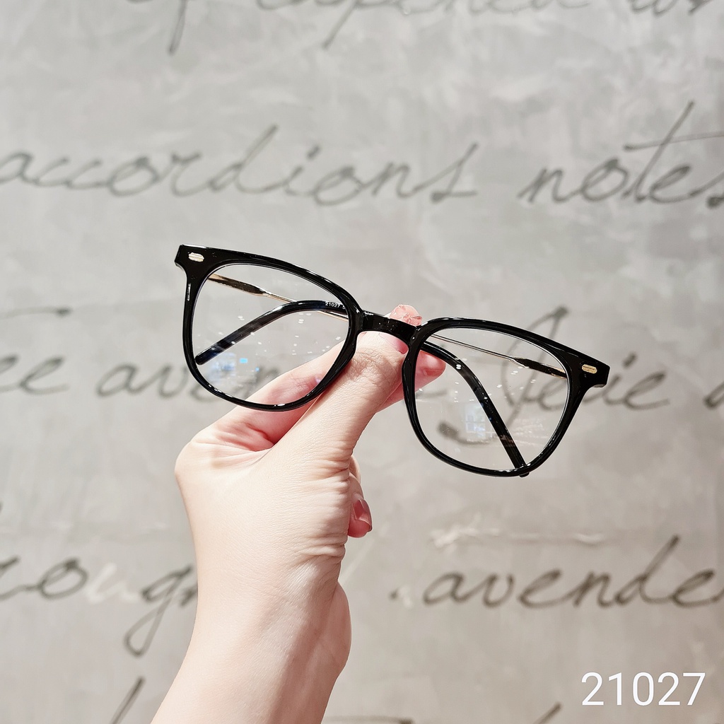 Kính gọng vuông nam nữ LILYEYEWEAR chất liệu kim loại không gỉ thanh mảnh màu sắc thời trang 21027