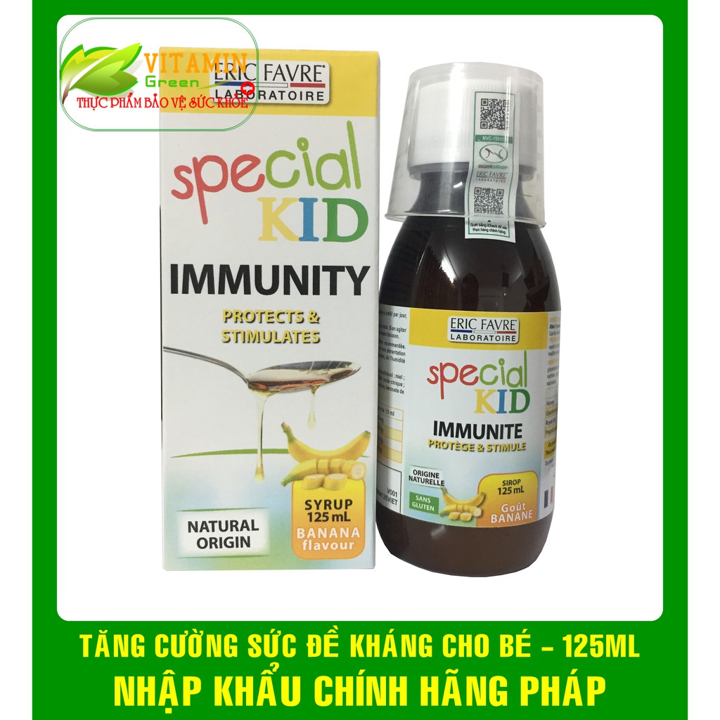 SPECIAL KID IMMUNITE TĂNG CƯỜNG SỨC ĐỀ KHÁNG CHO BÉ 125ml | NHẬP KHẨU CHÍNH HÃNG PHÁP