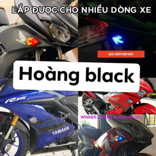 Đèn xi nhan + demi mũi tên Spirit lắp độ cho xe máy - Winner X - R15 - và các loại khá