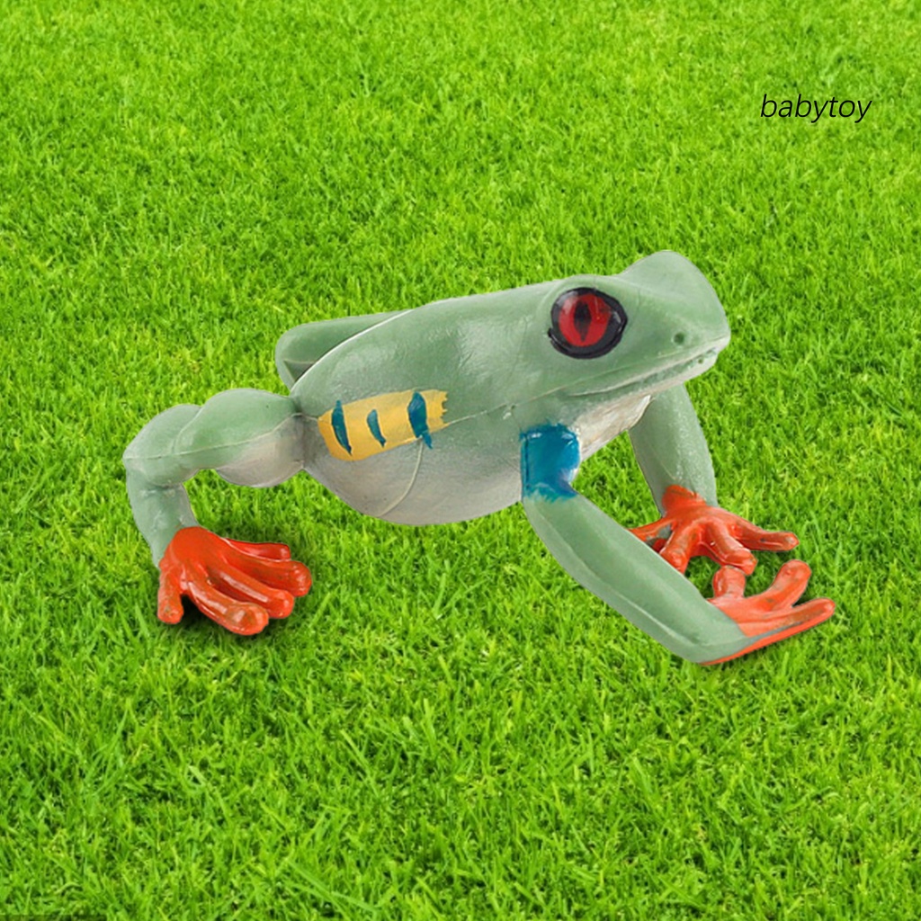 BA--Ornament Model Animal Shape Gift Resin Cartoon Frog Ornament DIY Crafts for Shop