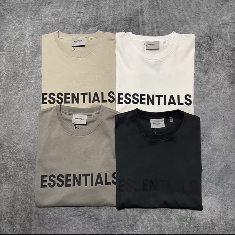 Áo thun tay dài ESSENTIALS unisex form rộng 100% cotton thấm hút mồ hôi