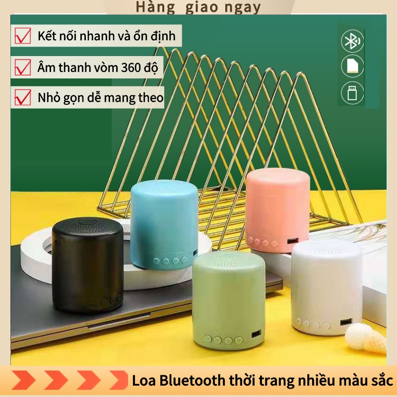 Loa Bluetooth Không Dây Mini Màu Bánh Macaron Màu Sắc Dễ Thương