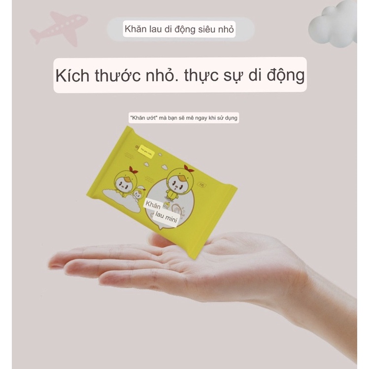 Khăn giấy ướt bỏ túi siêu mini siêu tiện lợi cho các mẹ bỉm chị em phụ nữa bỏ túi
