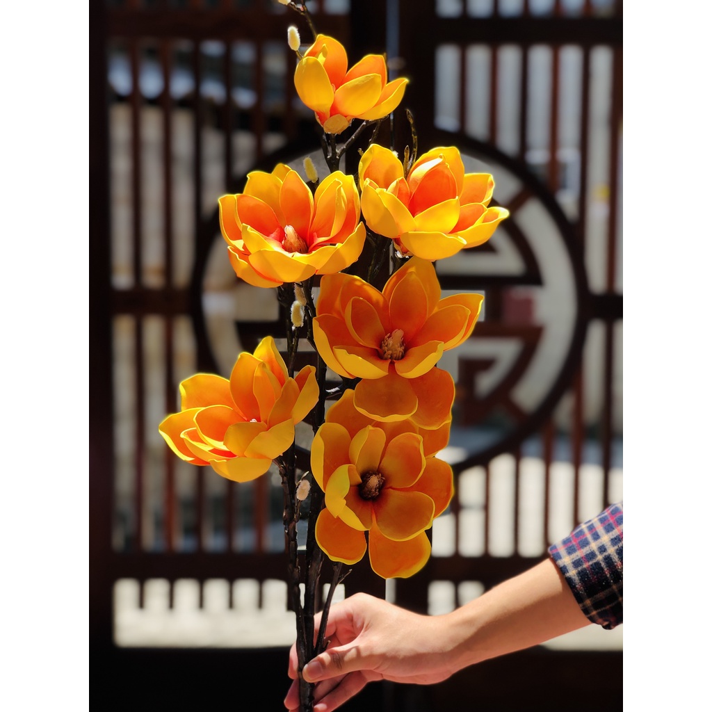 Mộc Lan đại sẵn 5 màu cành cao 1m3 cắm bình hoa trang trí sang trọng và lịch sự