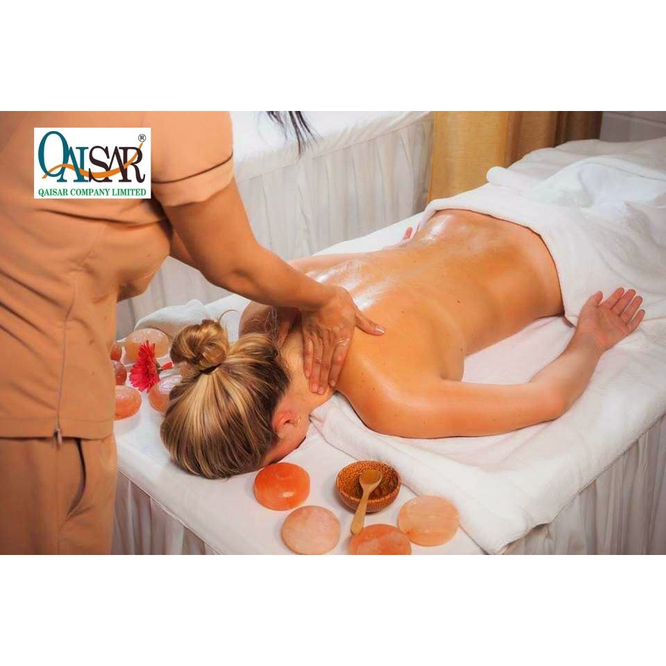 Đá muối hồng massage QAISAR cao cấp, phục hồi năng lượng