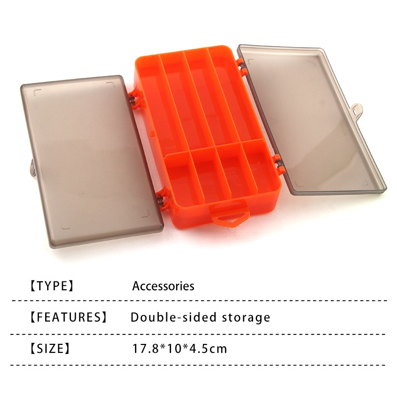 Hộp Đựng Móc Câu Cá Hai Mặt 17.8cm Bằng PVC Mới