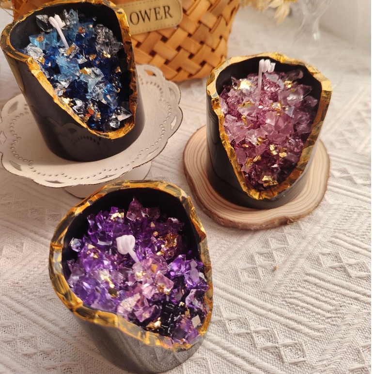 Nến Thơm Pha Lê Tinh Dầu Thiên Nhiên Quà Tặng Giáng Sinh, Sinh Nhật