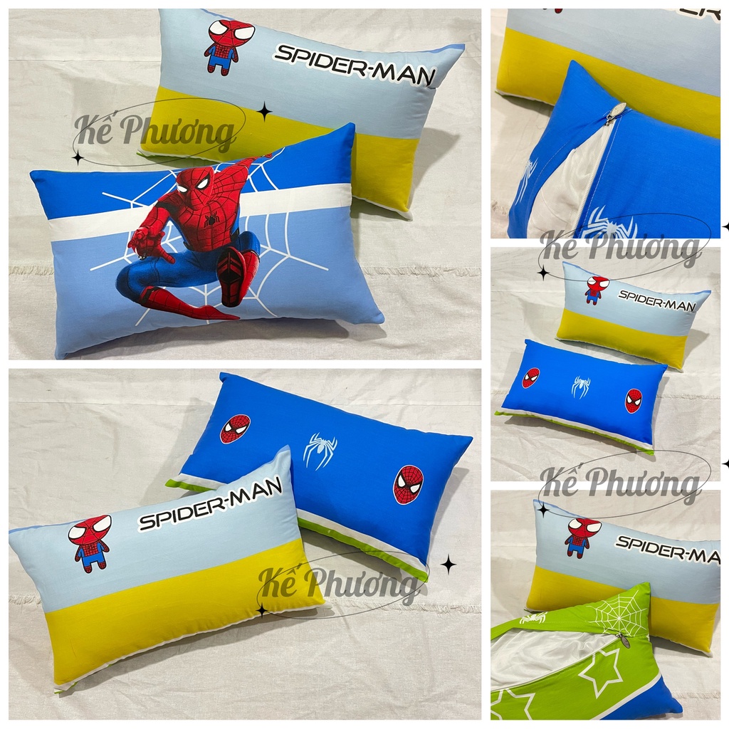 Vỏ gối 30x50 vải Cotton 90 ko viền các hình