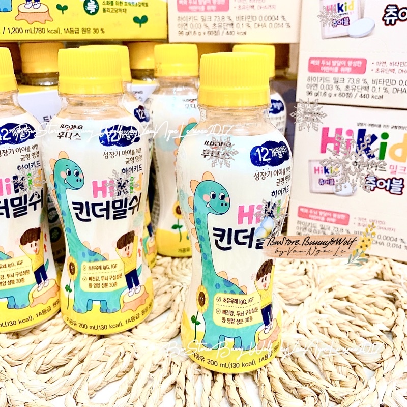 Sữa Tươi Hikid Hàn Quốc Tăng Chiều Cao Dạng Nước Chai 200ml cho bé từ 1 tuổi [ Date 05/2022 ]