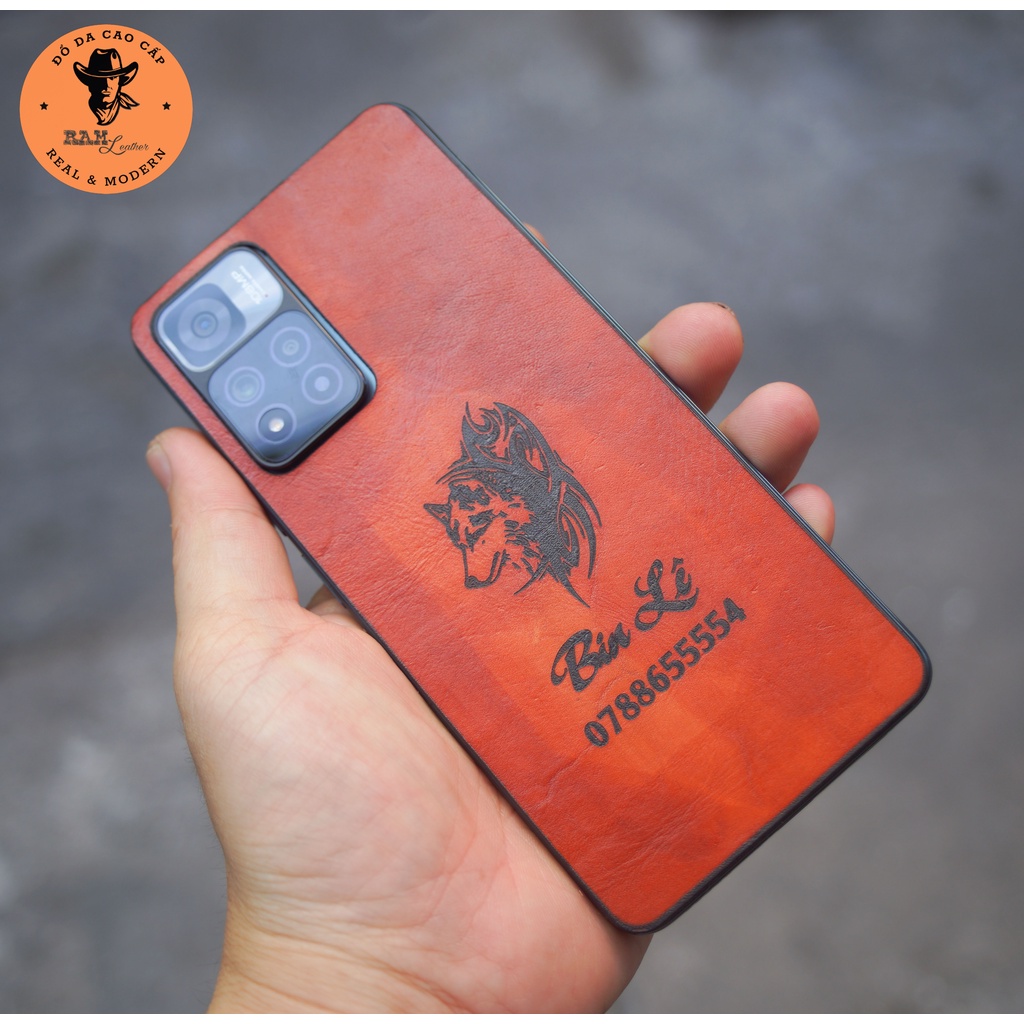 Tấm dán lưng điện thoại Xiaomi da bò vegtan - RAM Leather