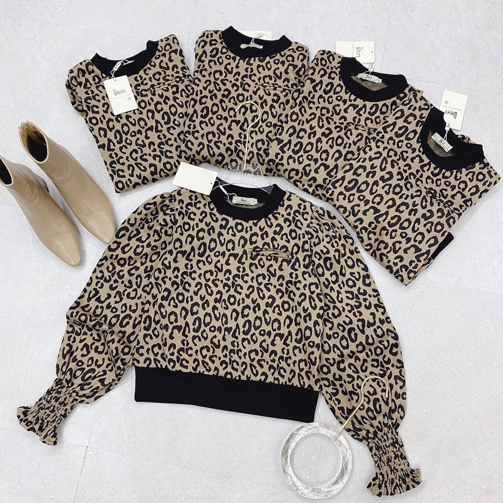 Ao Kiểu Họa Tiết Beo Xinh Xắn Cá Tính Freesize Thơi trang Nữ Phong Cách HQ