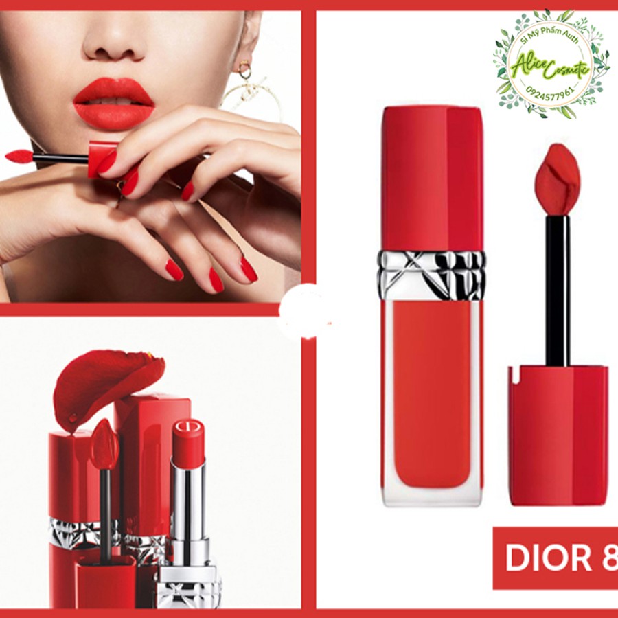 [ HÀNG AUTH GIÁ SỈ ] Son Kem Dior Rouge Dior Ultra Care Liquid 846 Poppy giá sỉV