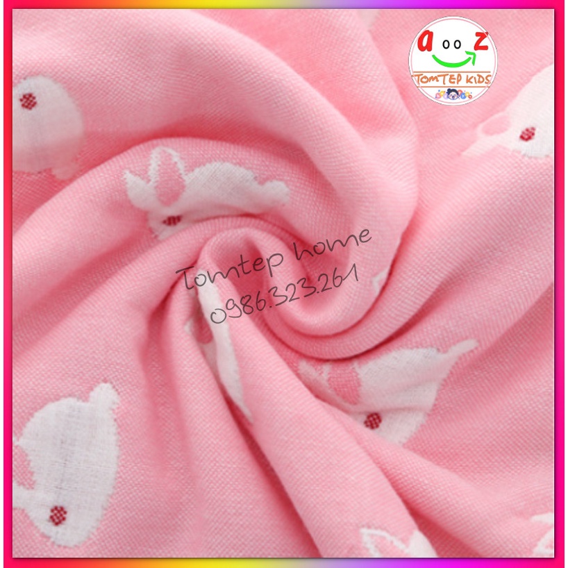 Khăn Xô Ép 6 Lớp 100% Cotton Sợi Tre - Khăn Lau Mặt, Rửa Mặt Cho Bé Yêu Hàng Xuất Khẩu Kích Thước 25x25cm