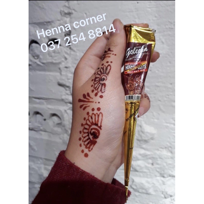 HENNA GOLECHA MÀU NÂU ĐỎ - MỰC VẼ  An toàn