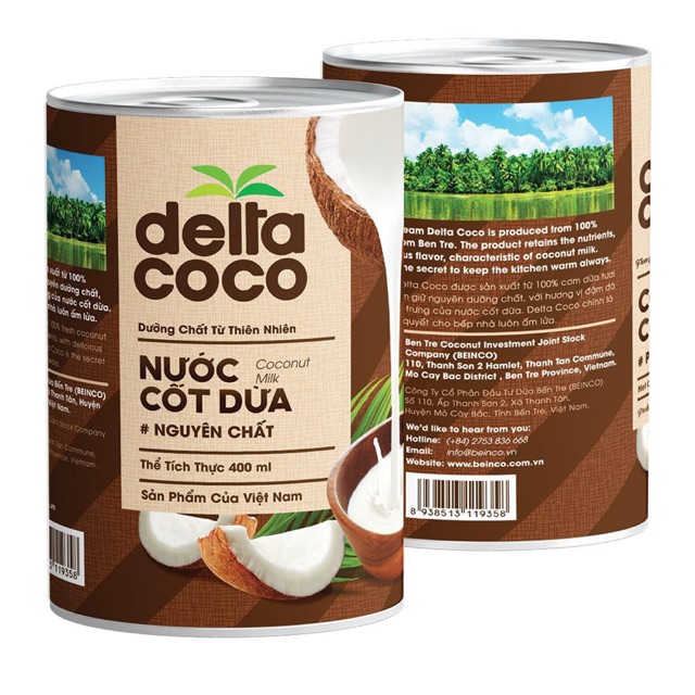 Nước cốt dừa delta coco
