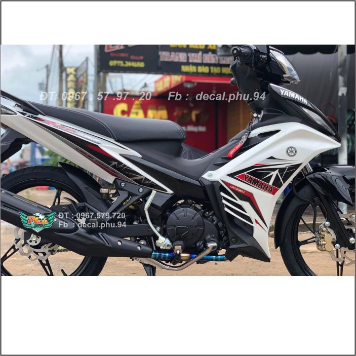 Tem Exciter 135 Trắng đỏ đen (V)
