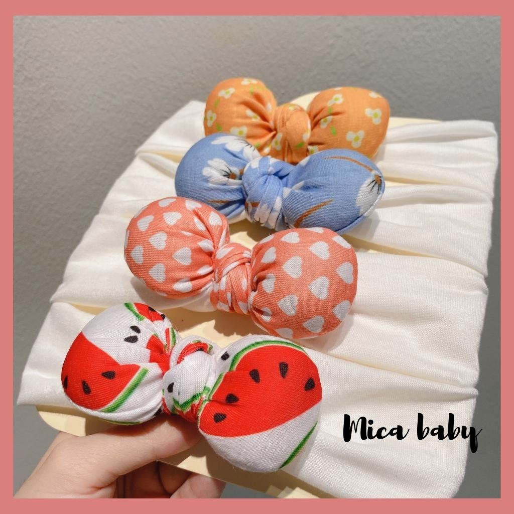 Băng đô vải gắn nơ phồng dễ thương cho bé gái Mica Baby BD54