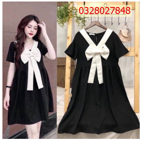 Váy bầu đầm bầu nơ ngực ☘️chất lụa Hàn mát mềm mịnthiết kế sang chảnh form rộng