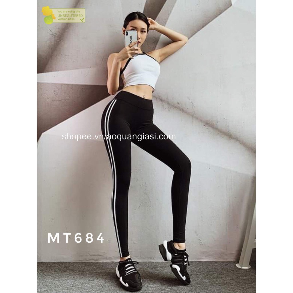 Quần legging sọc nhí trắng MT464, mt684, mt1144, mt691, mt1152, mt683,mt1150, mt1151 aoquangiasi (dưới 50 kg)